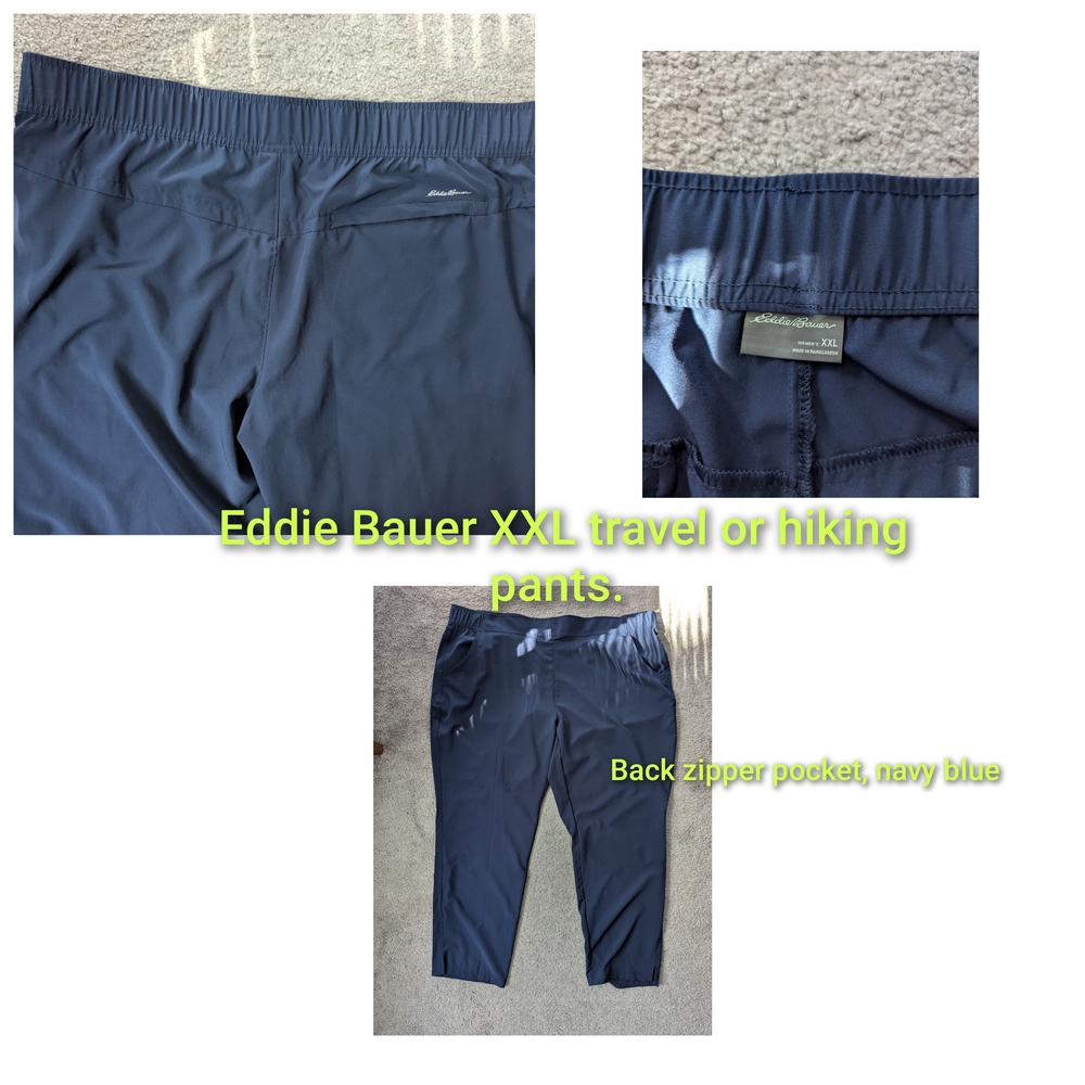 Eddie Bauer Navy Blue Travel Pants